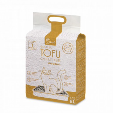 Velvet Paw Tofu Original kraikas katėms, 6 l.